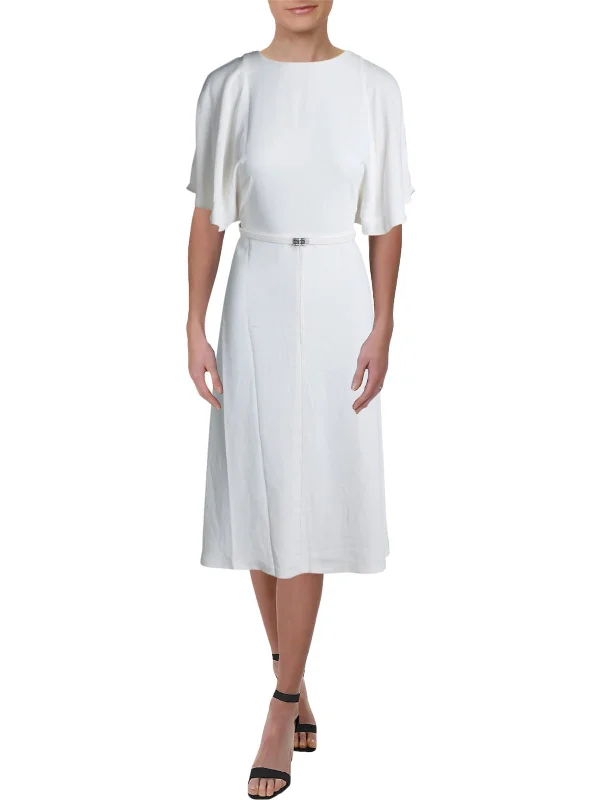 women's affordable dressesFayola Womens Split Sleeves Midi Cocktail Dress