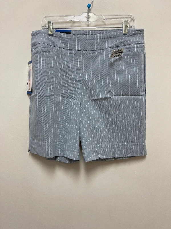 women's solid-color shortsShorts By Hilary Radley In Blue & White, Size: L