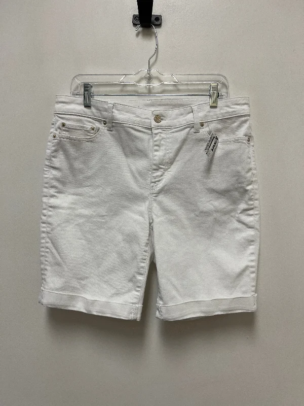 women's stretch shortsShorts By Talbots In White Denim, Size: 10