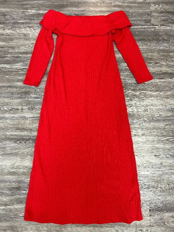 women's ruffle dressesDress Casual Maxi By Old Navy In Red, Size: L