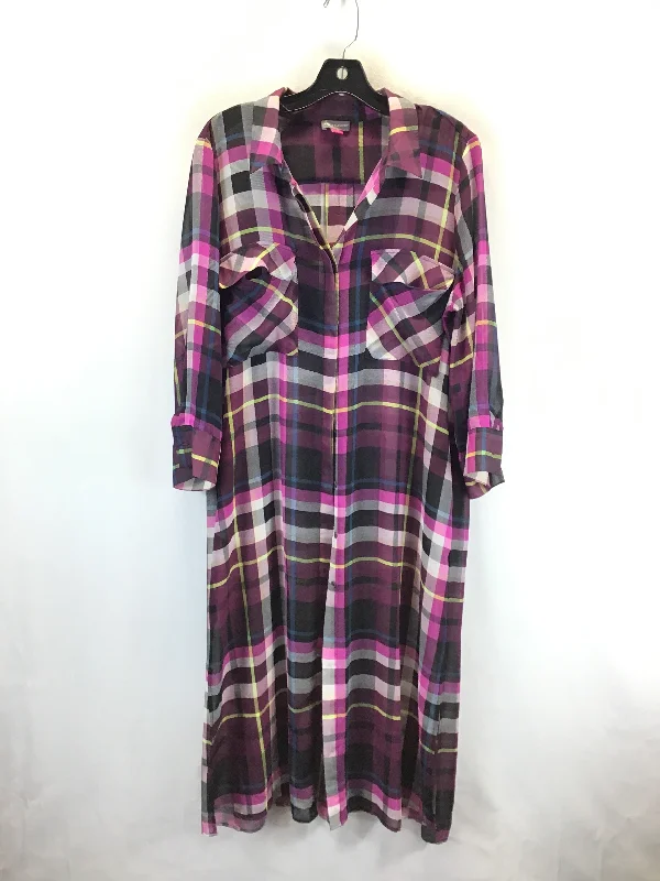 women's bodycon dressesDress Casual Maxi By Vince Camuto In Plaid Pattern, Size: L