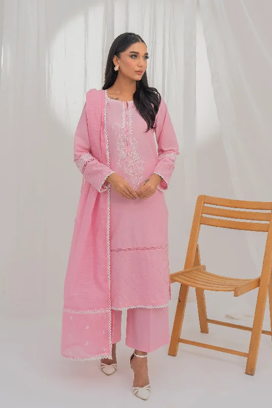 3PC - Embroidered Cambric Suit