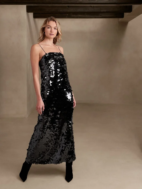 women's boho dressesTeia Sequin Maxi Dress