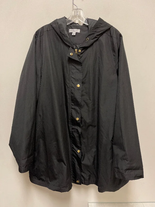 women's coats with button-down frontsJacket Windbreaker By Kim Rogers In Black, Size: 1x