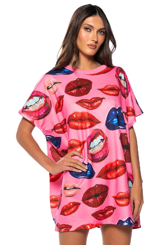 women's limited-edition dressesBAYLEE GRAPHIC TEE MINI DRESS