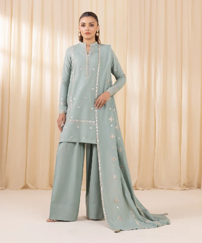 3 Piece - Embroidered Karandi Suit