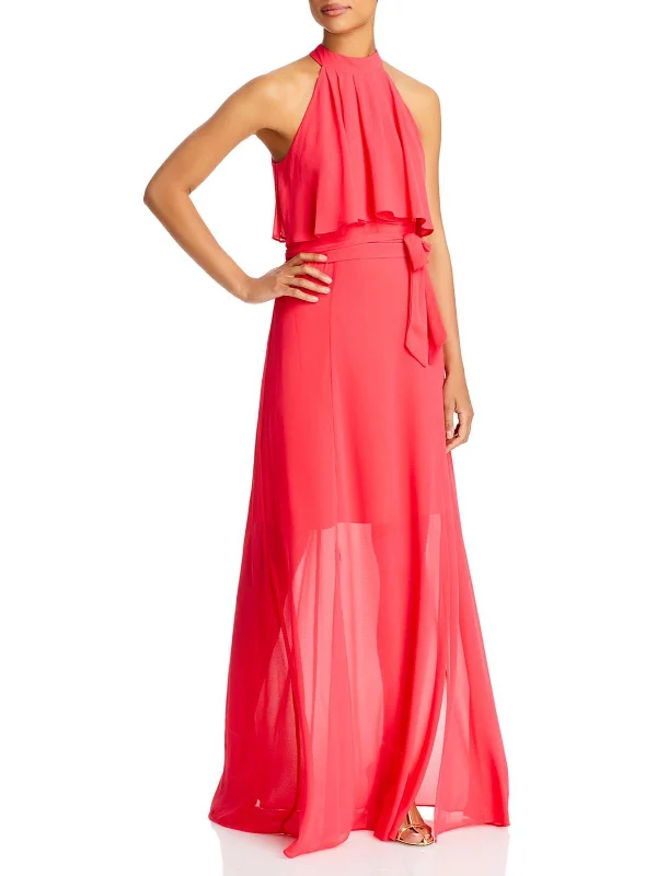 women's cocktail dressesWomens Chiffon Sleeveless Maxi Dress