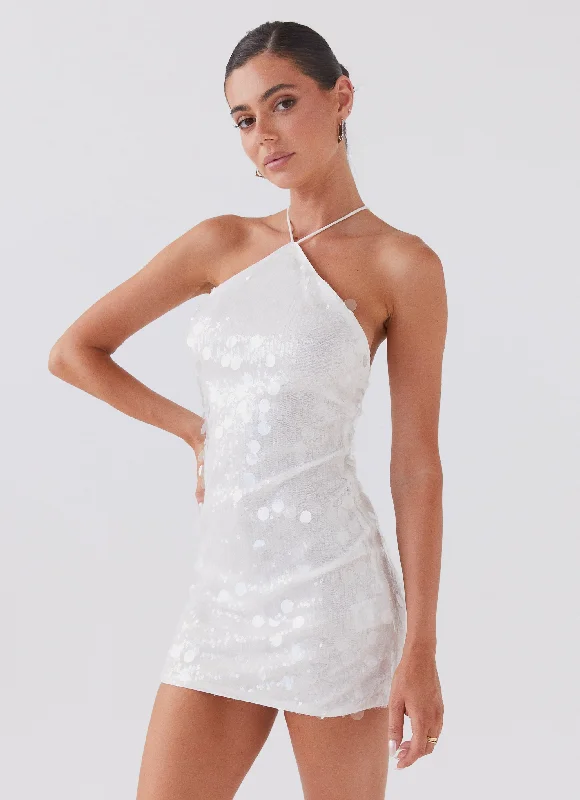 women's curve-hugging dressesGlitz And Glamour Sequin Mini Dress - Crystal Cloud