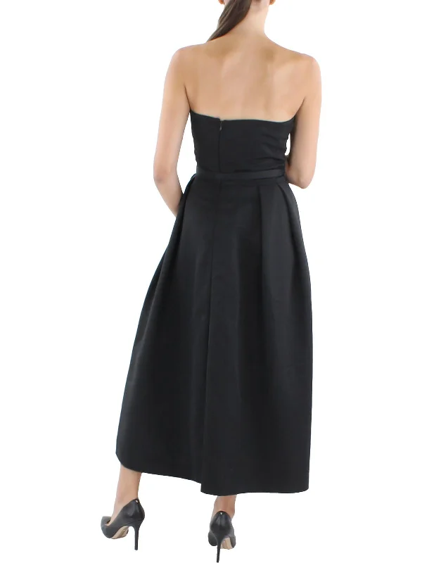 women's body-skimming dressesWomens Box Pleat Midi Cocktail and Party Dress