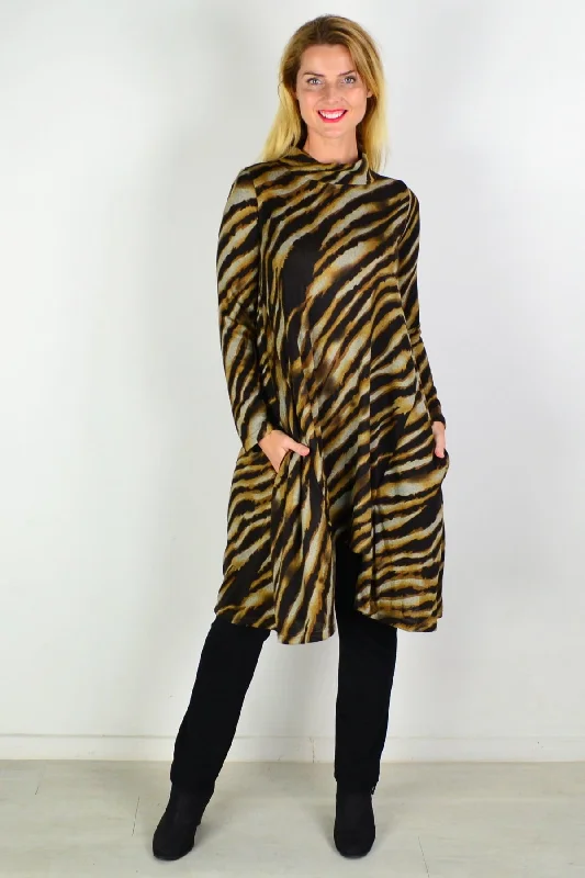 women's coats for those who appreciate timeless fashionWild Side Fleece Tunic Dress