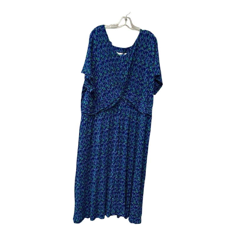 women's minimalist dressesDress Casual Maxi By Isaac Mizrahi Live Qvc In Blue, Size:3