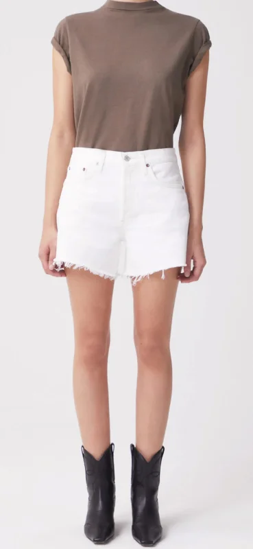 women's warm shortsParker Long Vintage Short In White