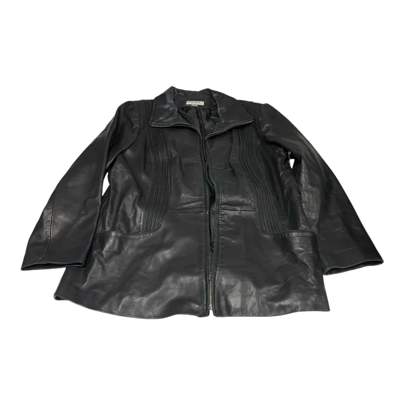 women's coats for those who refuse to compromise on styleCoat Leather By Preston And New York In Black, Size: 2x