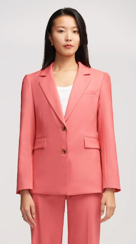 Two-Button Blazer in Seasonless Wool | Salmon