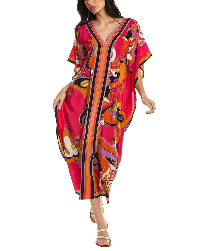 women's breathable dressesTrina Turk Theodora Silk Maxi Dress