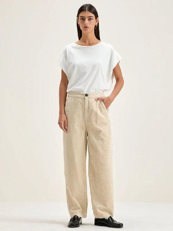 women's capri pantsBellerose Pasop Jumbo Cord in Calcaire