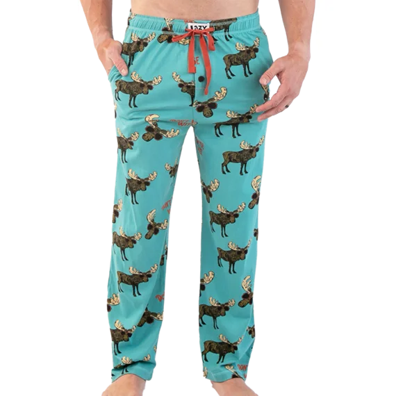 women's sweatpantsLazy One Men's Blue Don't Moose With Me Pj Pant