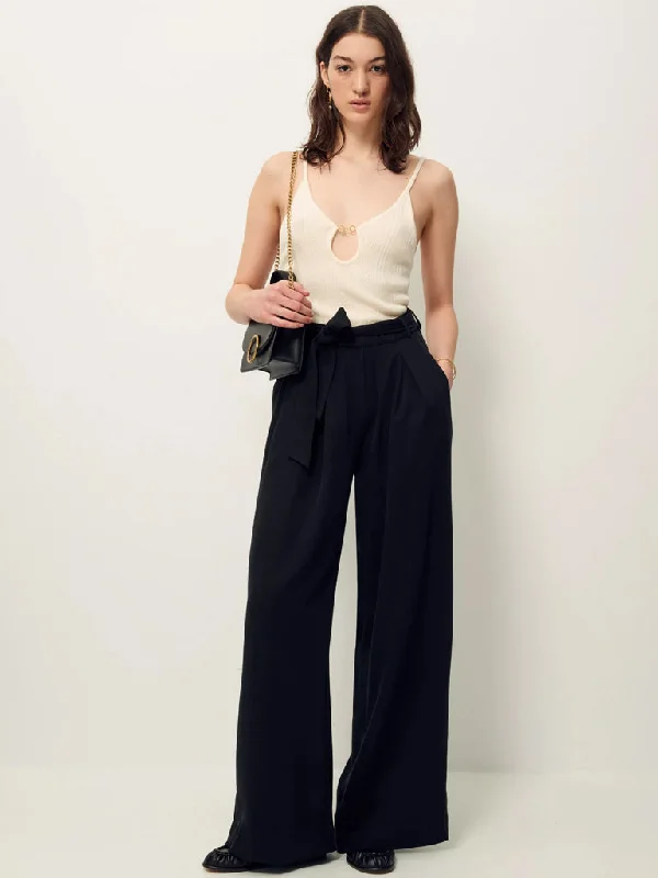 women's wool pantsSessun Rim Trousers in Black