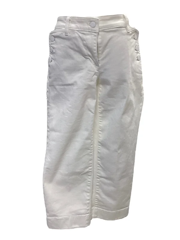 women's slim-fit pantsTalbot's Women's Capri White 2P