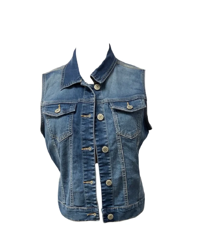 women's polyester pantsWax Jean Women's Denim Vest M