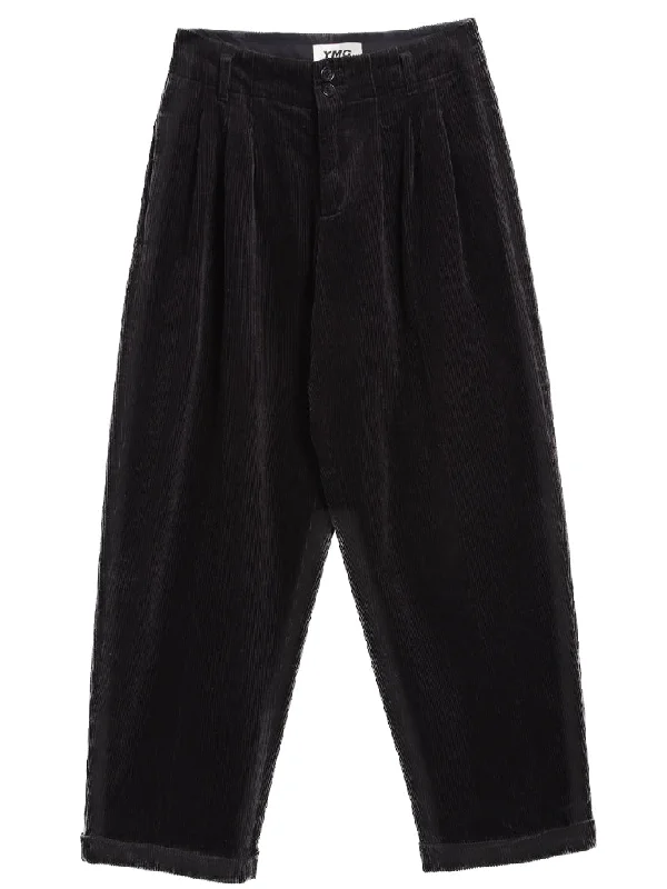 women's high-performance pantsYMC Keaton Cord Trousers in Black