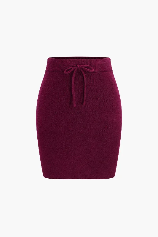 women's maxi dressesTie-Up Sweater Skirt