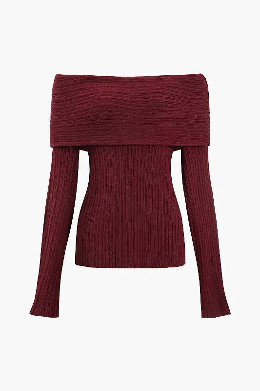 women's empire waist dressesOff Shoulder Sweater Long-Sleeve Top