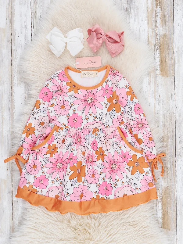 women's versatile dressesPink & Orange Marigolds Dress