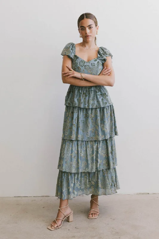 women's fair-trade dressesRosera Floral Tiered Dress