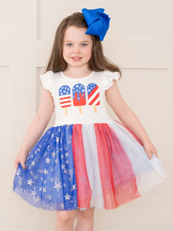 women's high-low dressesStars & Stripes Popsicle Tulle Dress