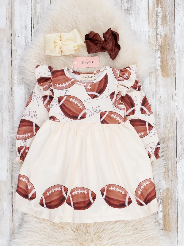 women's vacation dressesTan Football Time Dress