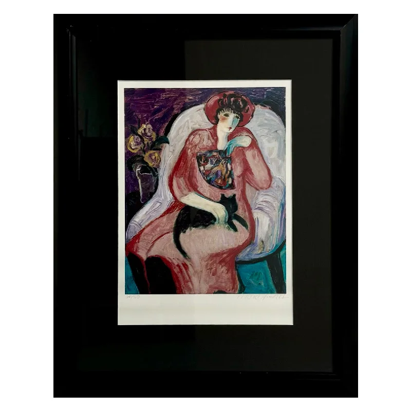 women's tall dresses"Woman with Cat" Serigraph Signed 376/975