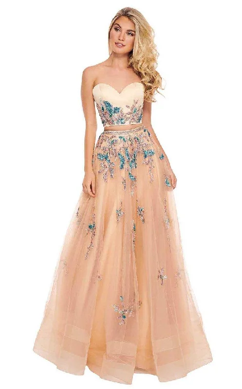 women's lace dressesRachel Allan Prom Two Piece Long Ball Gown 6428