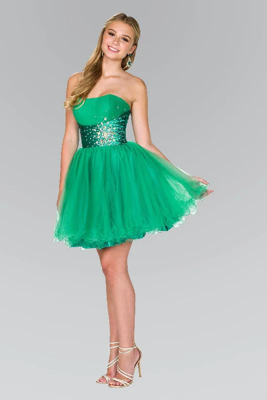 women's casual Friday dressesStrapless Short Tulle Prom Dress