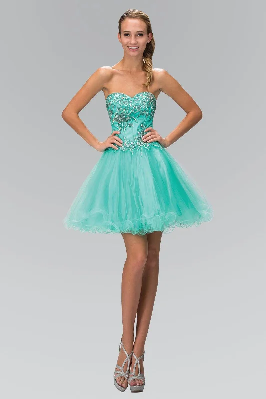 women's mini dressesHomecoming Short Strapless Cocktail Prom Dress