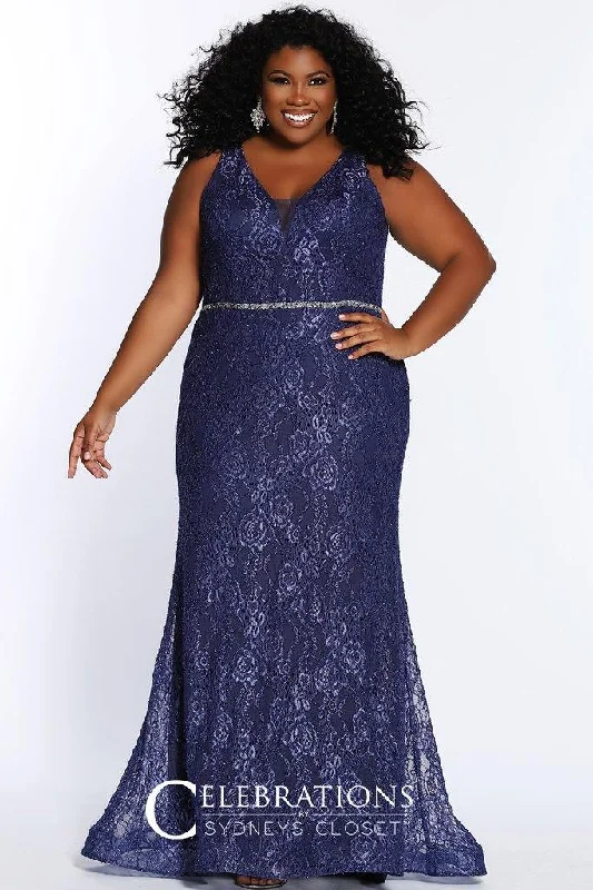 women's wrap dressesSydneys Closet Long Plus Size Prom Dress