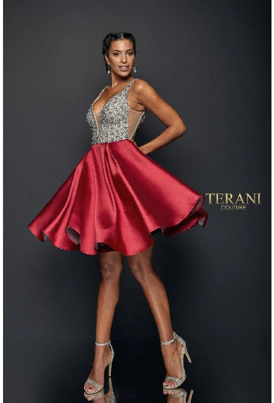 women's club dressesTerani Couture 1821H7771 Prom Short Cocktail Dress