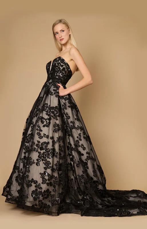 women's affordable dressesDylan & Davids Long Black Tie Formal Couture Ball Gown