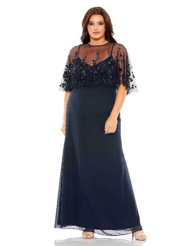 women's handmade dressesMac Duggal 9230 Plus Size Long Formal Gown