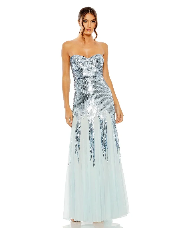 women's casual Friday dressesMac Duggal 93959 Long Formal Sequin Gown