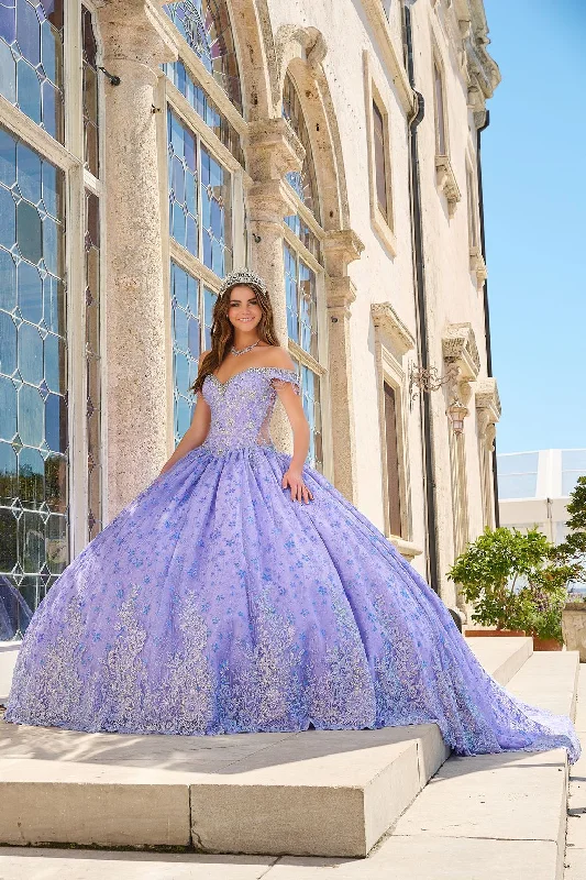 women's pear-shaped body dressesAmarra 54220 Floral Glitter Long Ball Gown Quinceanera Dress