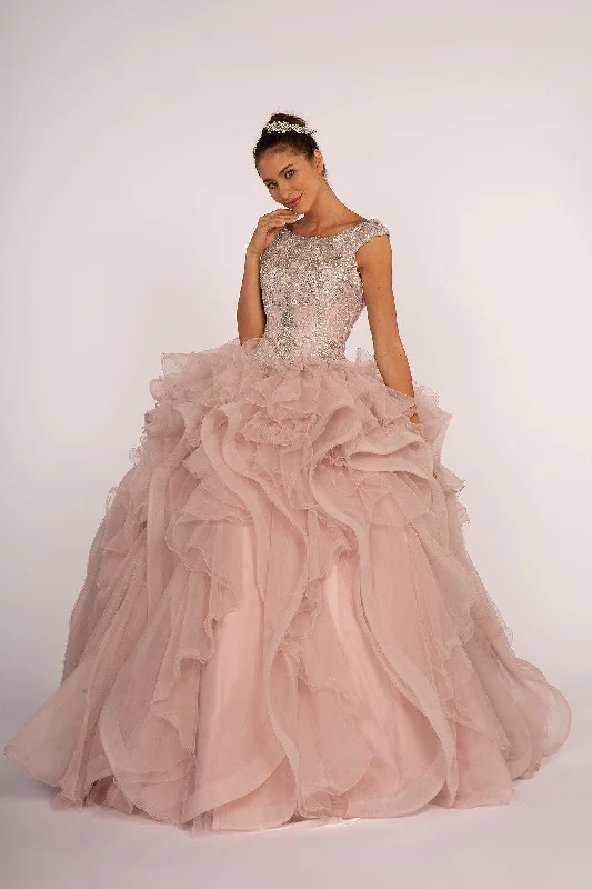 women's cocktail dressesBeaded Long Quinceanera Sweet 16 Ball Gown