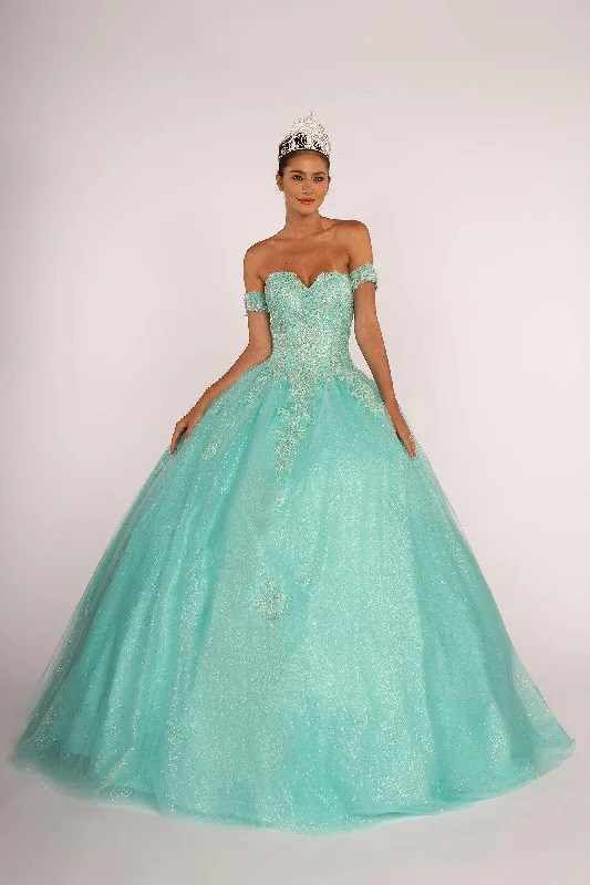 women's mother of the bride dressesOff Shoulder Sweet 16 Quinceanera Ball Gown