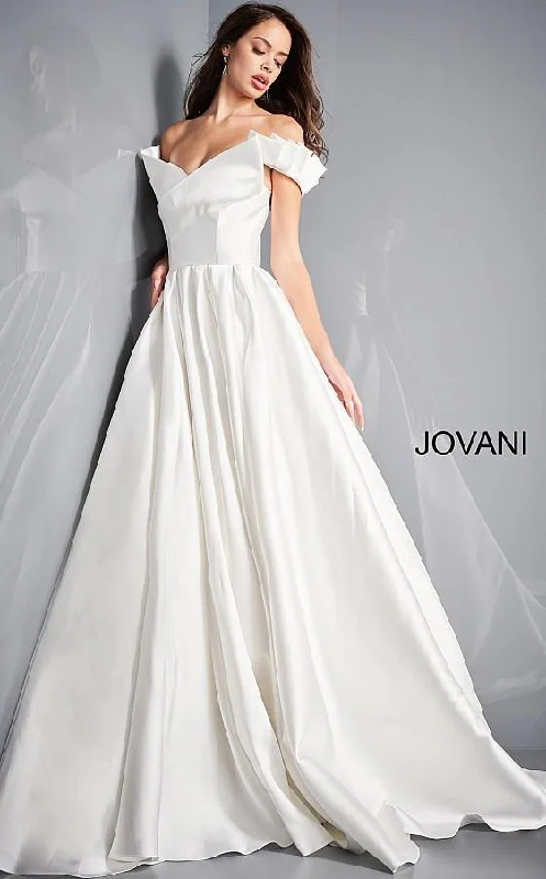 women's fair-trade dressesJovani 2500 Off the Shoulder A Line Bridal Gown JB