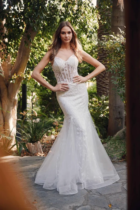 women's stylish dressesJuliet JT2441SW Long Fitted Mermaid Bridal Gown