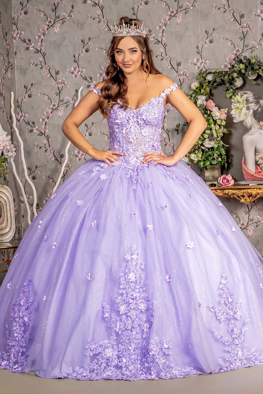 women's formal dressesLong Ball Gown Glitter Quinceanera Dress