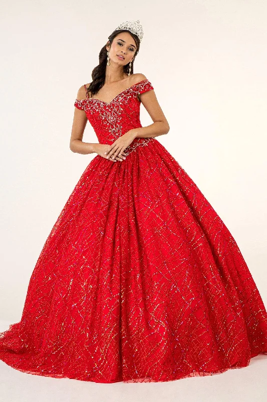 women's long-sleeved dressesLong Quinceanera Off Shoulder Sweet 16 Ball Gown