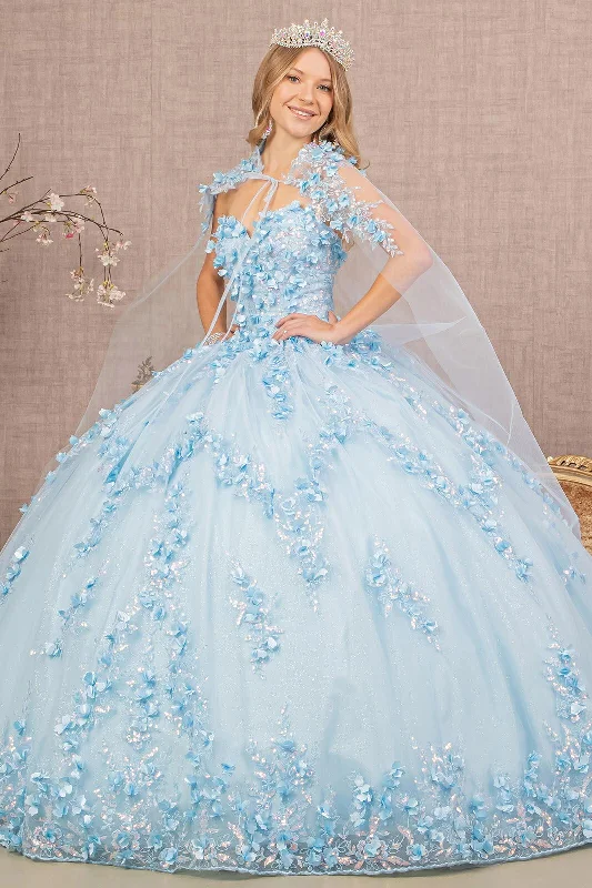 women's midi dressesLong Strapless Ball Gown Quinceanera Mesh Dress