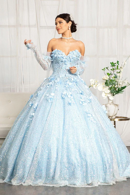 women's midi dressesLong Ball Gown Sequins Quinceanera Dress