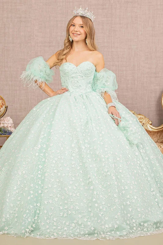 women's pastel dressesLong Strapless Quinceanera Ball Gown